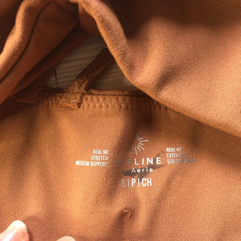 aerie Rust-Brown Seamless Crop‎ Bralette size small